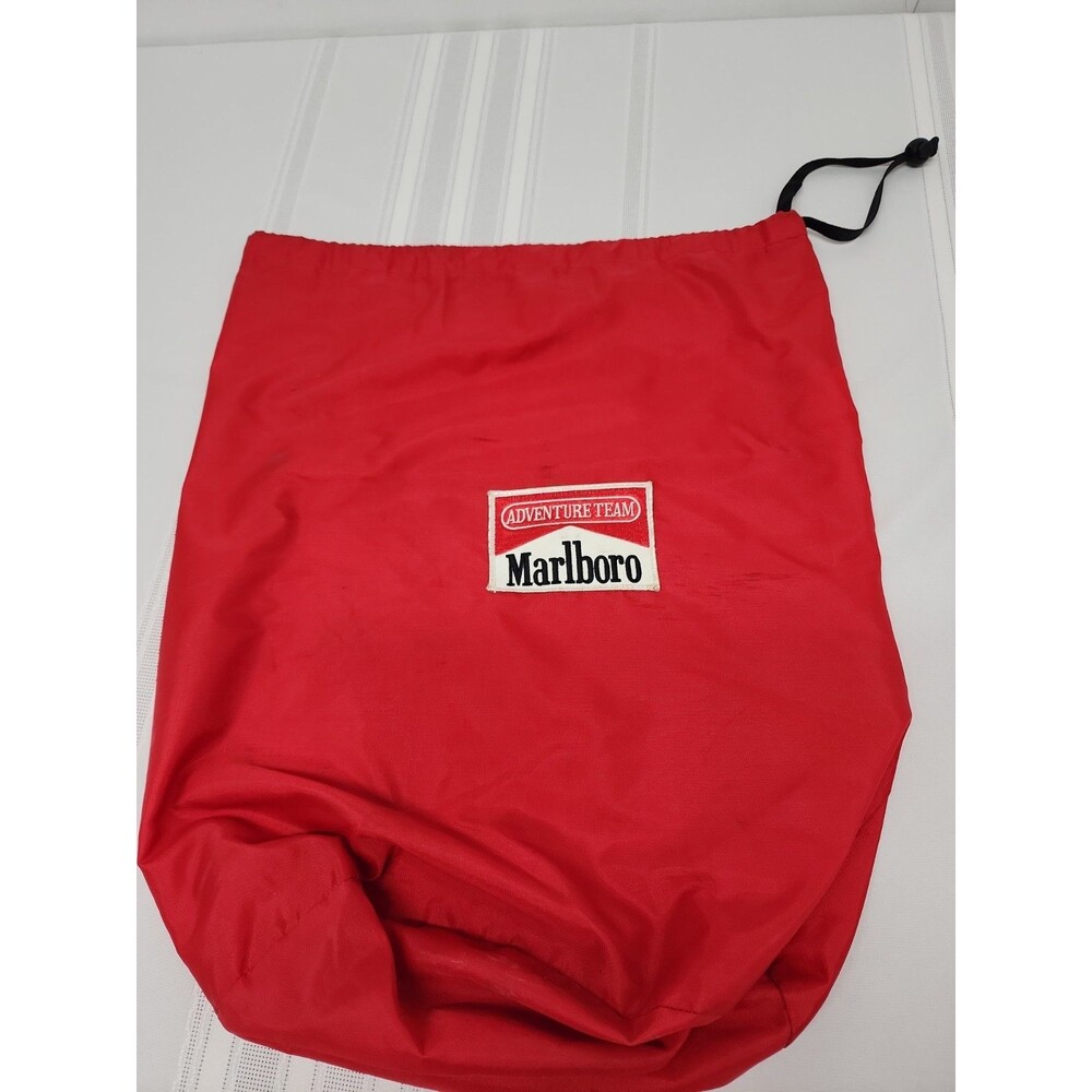 VTG 1990s Marlboro Adventure Team Red Drawstring Sleeping Bag~Bag Replacement
